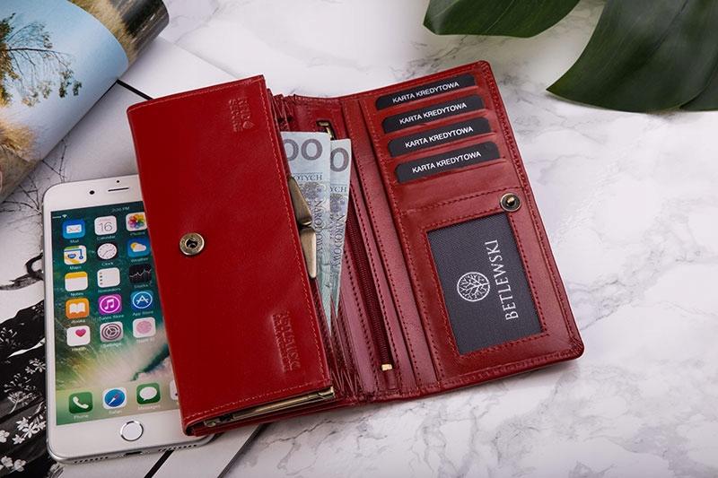 BPD-BF-13 RED Women' wallet CLASSIC + CERTIFICATE