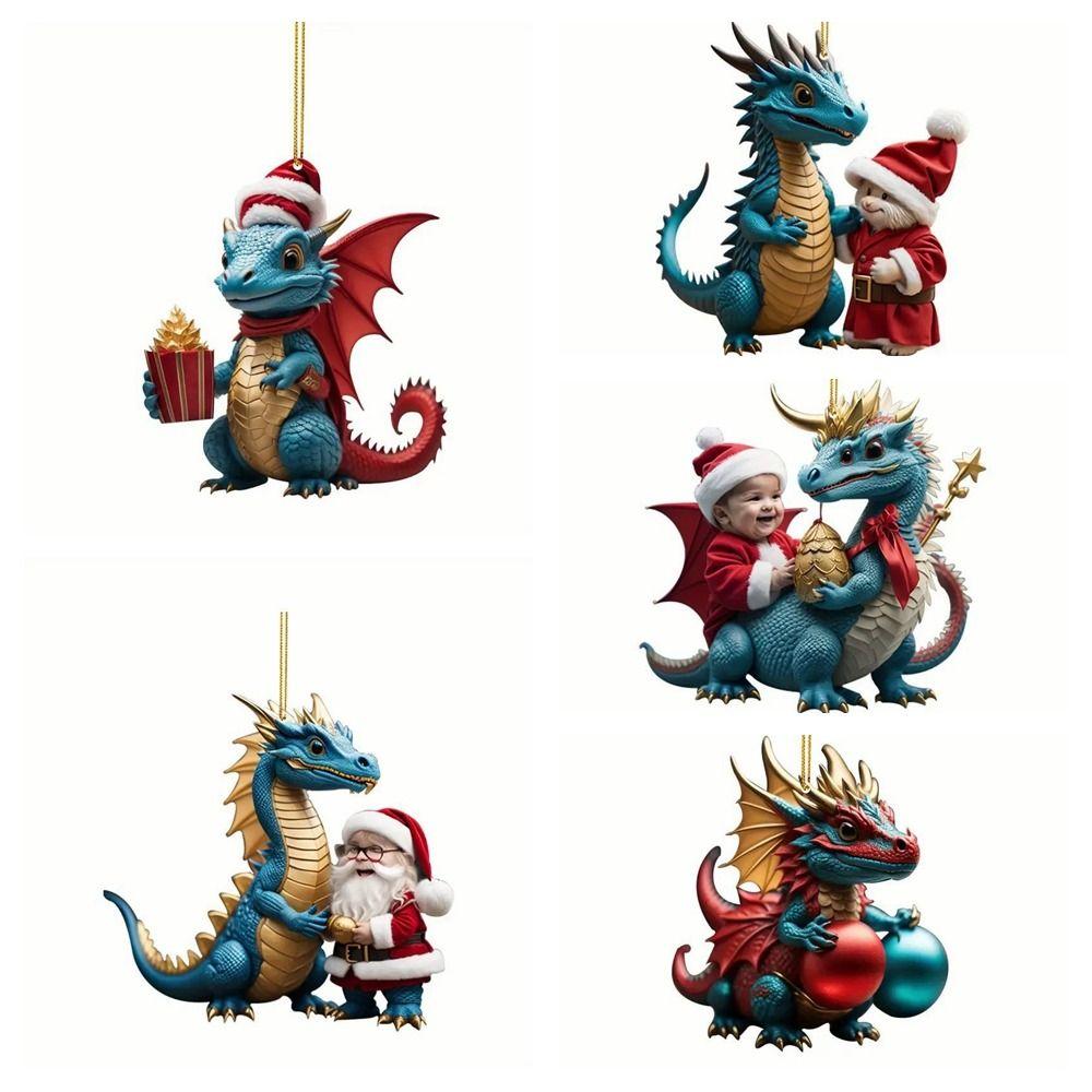Christmas Children Xmas Dragon Keychain Xmas Dragon Home Decoration  Car Interior Accessory