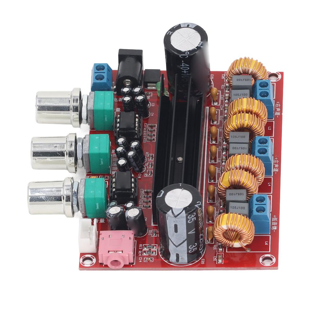 Плата усилителя 2.1 канала 2x50 Вт 100 Вт Тяжелый бас DC12-24В Цифровой усилитель мощности звука для звуковой системы