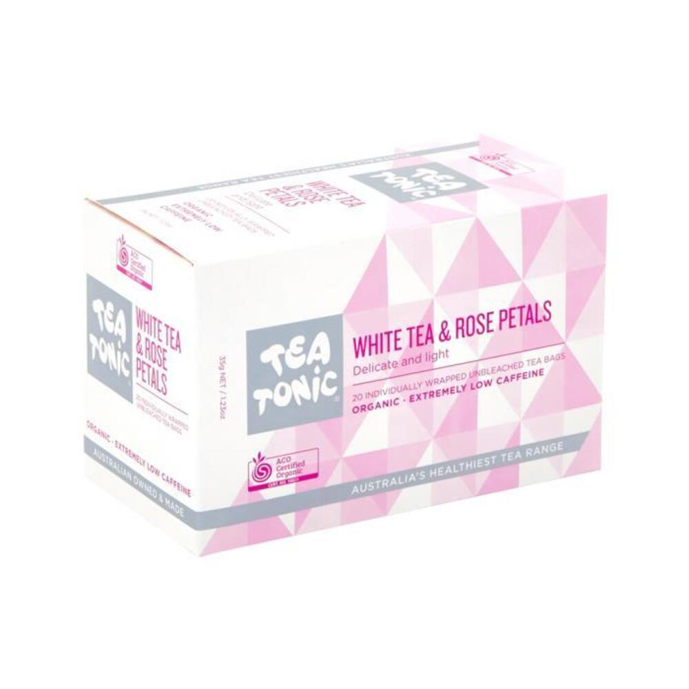 Tea Tonic Organic White Tea & Rose Petals Tea X 20 Tea Bags