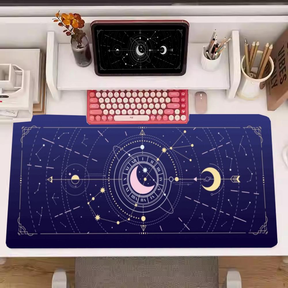 Mystic Night Sky Constellation Moon Astrology Tarot Style Playmat Suit Large Size Laptop Bedroom Gaming Keyboard Pad