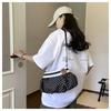 Casual Polka Dot Underarm Bag Wooden Button-Decor Adjustable Strap Shoulder Bag Cloud Bag Women