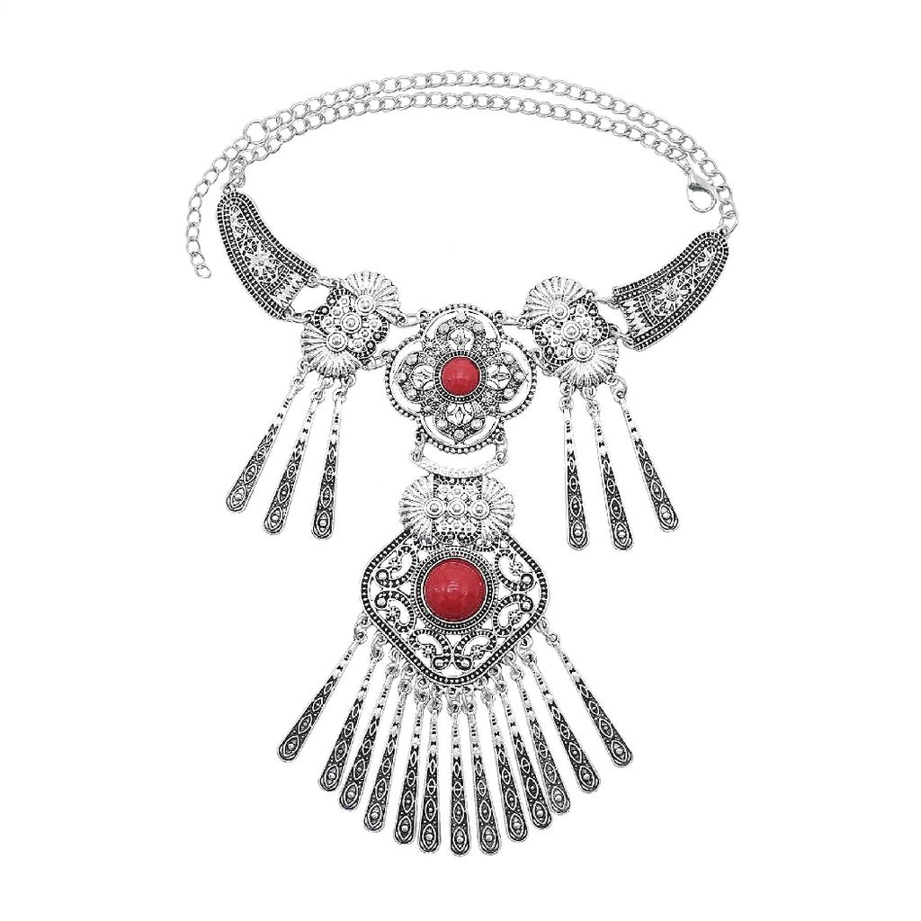 Ожерелья с кисточками для женщин в стиле бохо, этнические геометрические украшения с кристаллами AVE