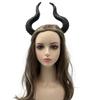 PU Halloween Horns Headband Ox Horn Halloween Hair Hoop Funny Cosplay Hairband  Men