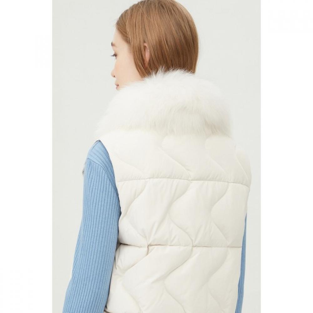 Benetton Fox Fur Vest Jumper Bapdf6361 Iv