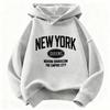 Новая детская толстовка с капюшоном на осень/зиму, модный дизайн New York, доступна для мальчиков и девочек, повседневный рождественский подарок для детей.