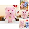 Adorable Pink And Purple Pig Plush Toy Soft Stuffed Animal Pillow Gift For Kids