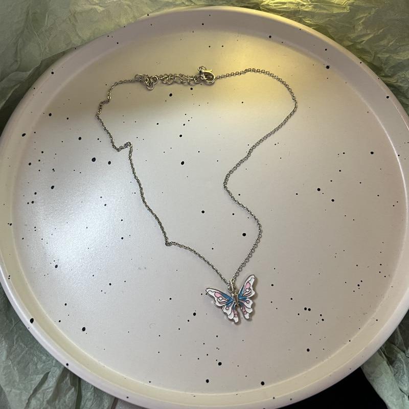 Весенние красочные цветы любовь кулон ожерелье из нержавеющей стали цепочка из бисера ожерелье подарочные украшения новая мода свадебный подарок