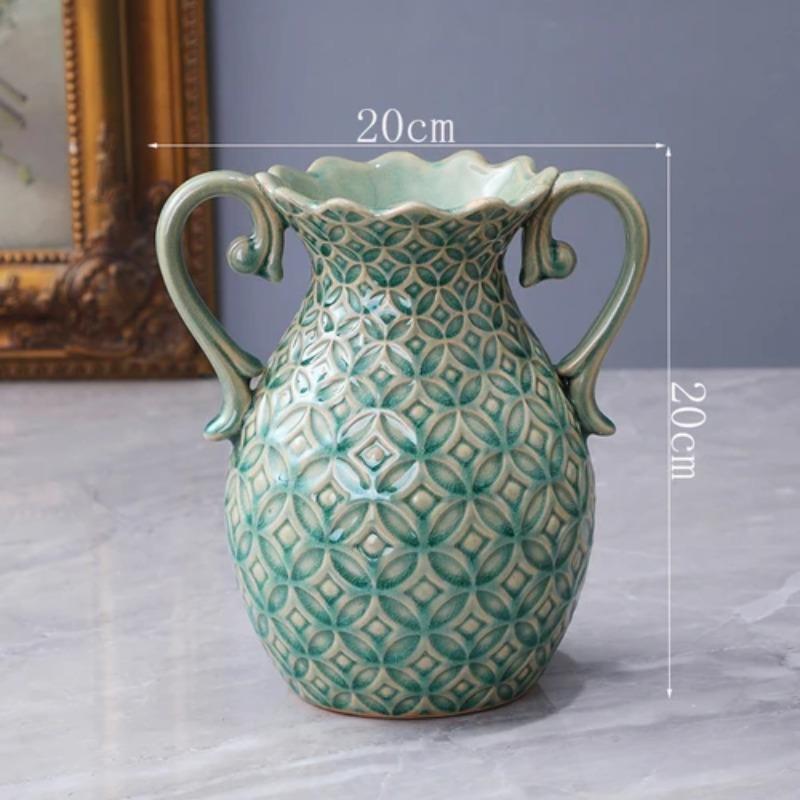 Американская керамическая ваза для гостиной, настольная цветочная композиция, креативный европейский стиль, крыльцо, ТВ-шкаф, декоративные украшения