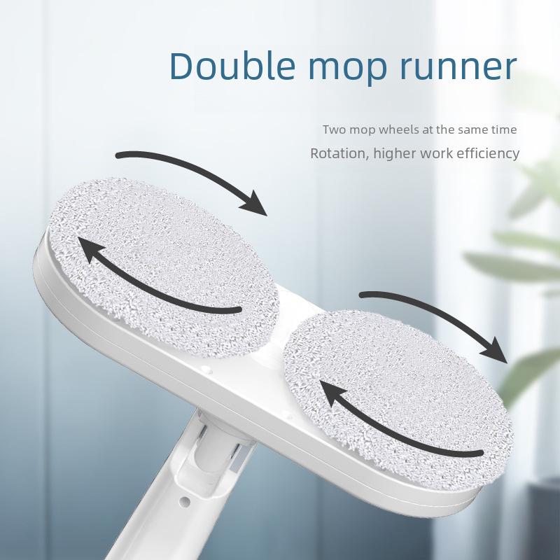 Беспроводная перезаряжаемая вращающаяся электрическая швабра - бытовая подметальная и мытьевая машина в подарок