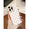 Black and white checkered pattern phone case suitable for iPhone 16 15 14 13 12 11 Pro/Max/Plus shockproof back cover