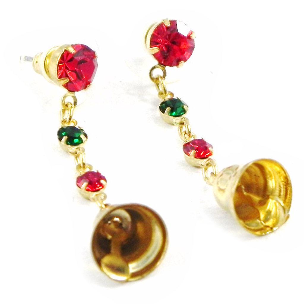 Les Trésors De Lily [I4606] - Designer Earrings 'Merry Christmas' Red Green