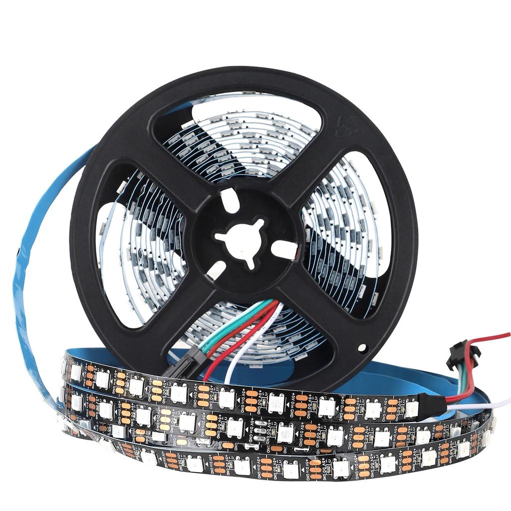 Умная светодиодная лента 5В WS2812B 5050 RGBIC с индивидуальной адресацией IC 30/60/144 пикселя/светодиода/метр Черная/Белая печатная плата IP30/67 Водонепроницаемая