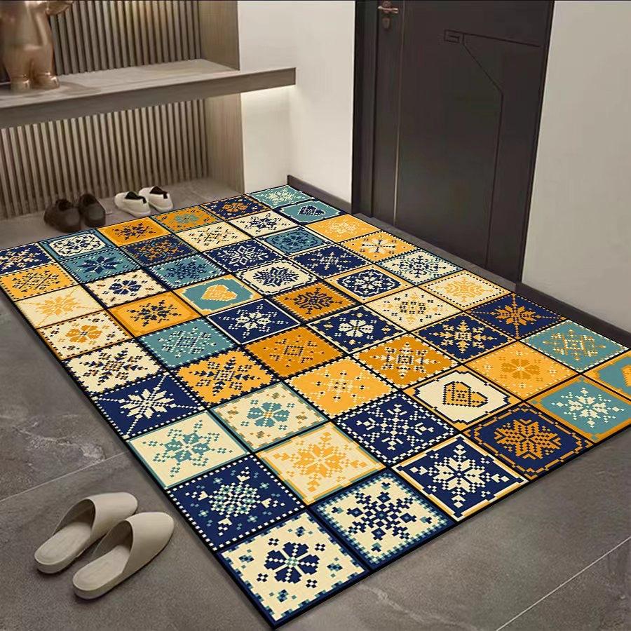 Американский бытовой впитывающий нескользящий коврик для крыльца, устойчивый к грязи, диатомовый коврик для ног, коврик для входной двери