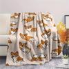 Cute puppy element Print Flannel Blanket,High quality Comfortable for All Seasons,Home Decor,Warmth and Comfort,Perfect for Christmas Gifts
