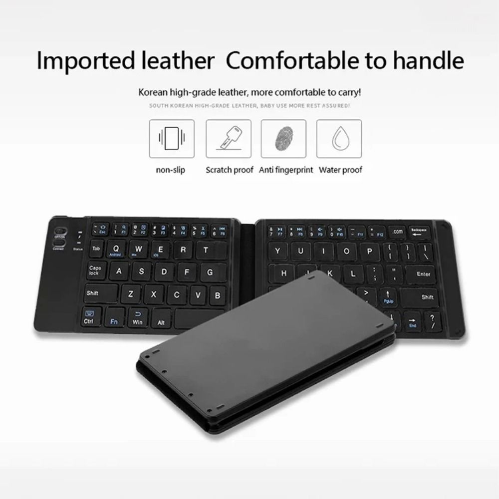 Slient Bluetooth Keyboard Rechargeable Foldable Keyboard Wireless Folding Keyboard Tablet