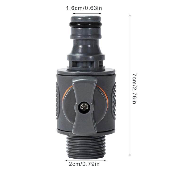 Instants Connects Disconnect 6 Point Threaded Hose Adapter ABS Plastic Materials With Flows Control Mechanism