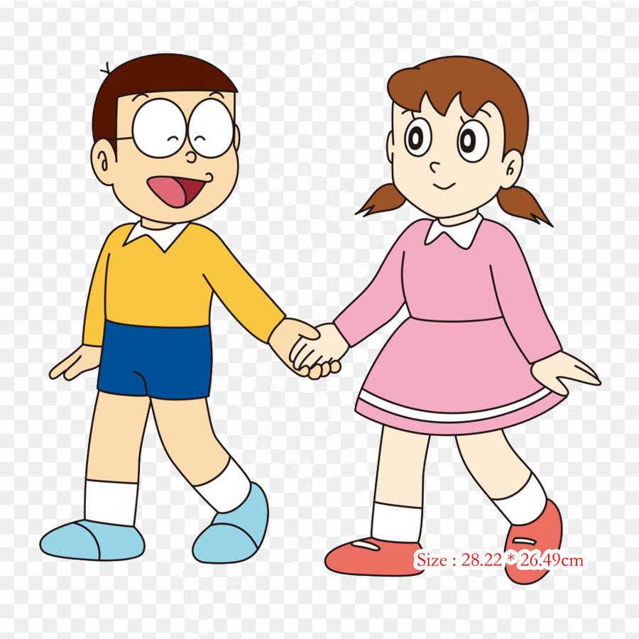 Nobita Nobi Shizuka Minamoto, железные нашивки для DIY, теплопередача, одежда, футболка, термонаклейки, аниме с принтом