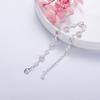 Sweet Pink Zircon Sakura Flower Charm Bracelets for Women INS 925 Sterling Silver Bracelet Wedding Party Jewelry