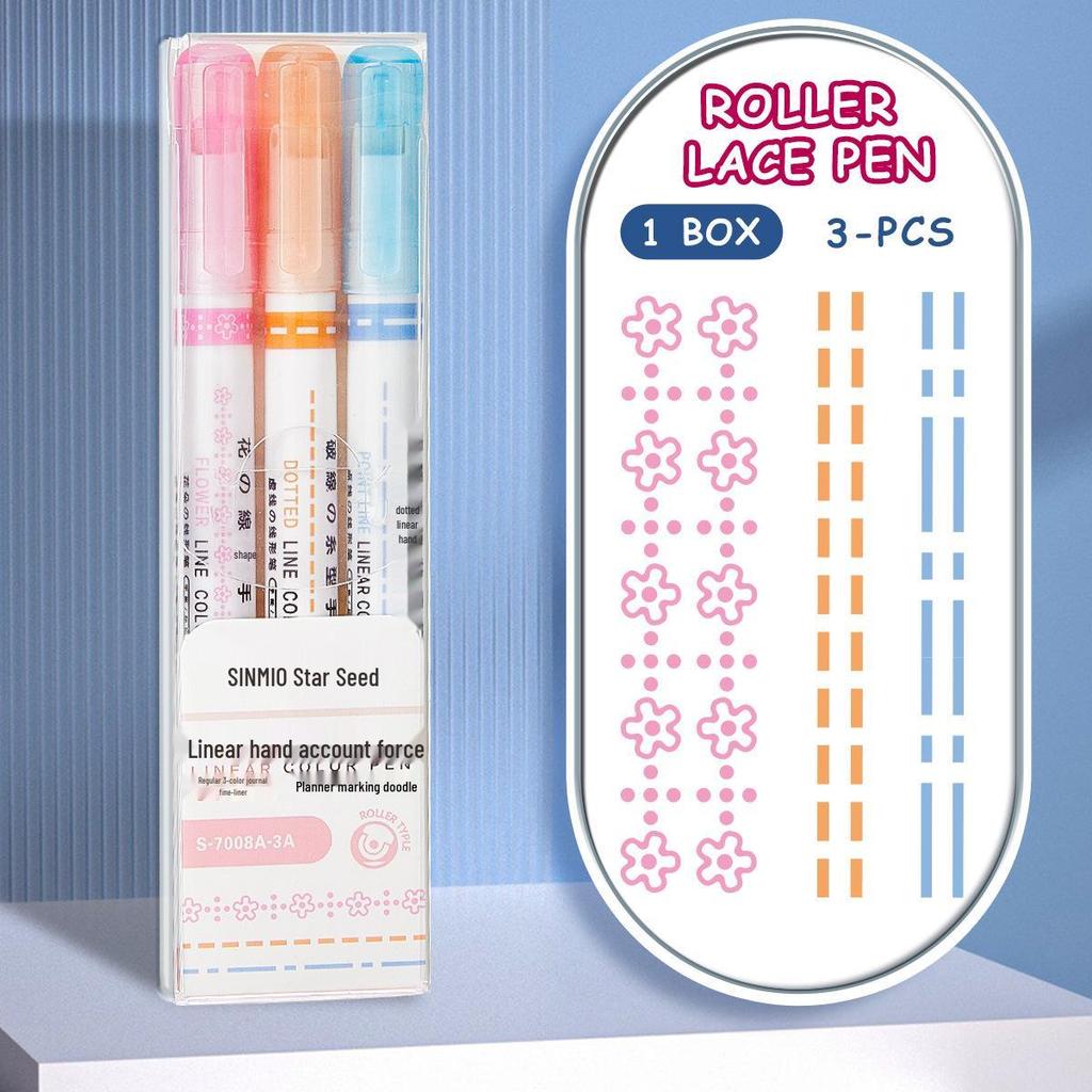 Star Seed Double-Ended Quick-Drying Color Pen Set - 8 Colors for Creative Journaling & Flower Outlines