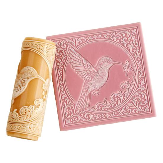 1/4 шт. Глиняный ролик Форма для тиснения Высокоточный резной узорный ролик Лунный дизайн Инструмент для керамики