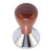 Coffee Tamper Ergonomic Wood Handle Easy To Clean 304 Stainless Steel Threaded Base Coffee Powder