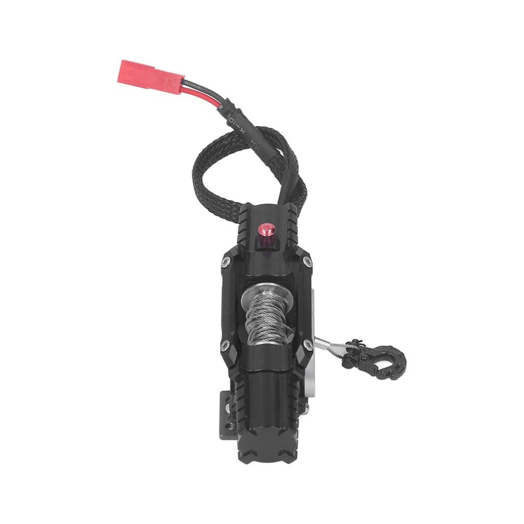 RC Winch Aluminum Alloy Electric Dual Motor Simulated Winch for SCX10 90046 D90 1Celsius10 RC Car 6 to 8V