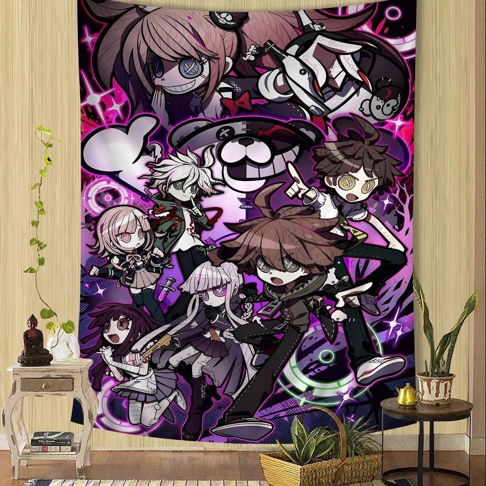 Классический аниме DanganNronpa DIY Настенный гобелен для гостиной Дома Общежития Декор Настенное искусство Декор Настенные подвесные листы