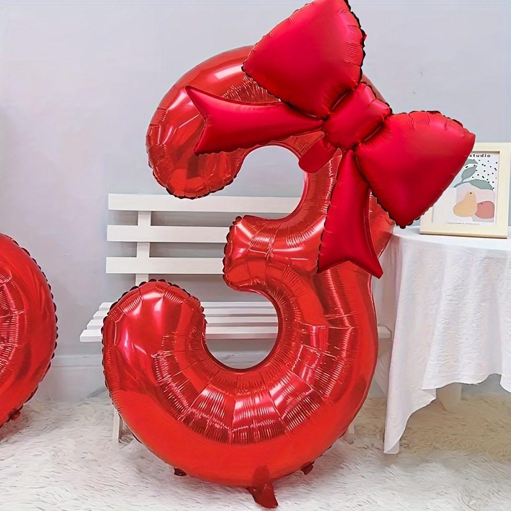 Xiaohongshu 32-дюймовый красный воздушный шар-бант для украшения на День Рождения и День Святого Валентина
