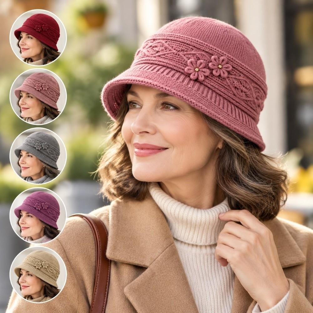Thickened Mom Knit Hat Fleece Lined Fisherman Hat Gift Ready Warm Winter Hat  Winter Commuting