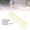 4Pcs Tunisian Crochet Hooks 15cm/9.4in Long Assorted Size Anti Slip Bamboo Double Ended Crochet Hooks for Knitting Sewing Hook Set