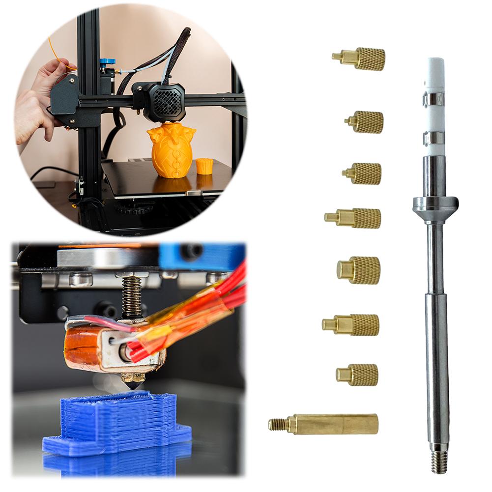 TS Heat Insert Nut Iron Tip 3D Implanted Hot Melt Brass Nut Pressure Head Brass Kit for TS100 TS101 PTS200 PTS201 Soldering Iron