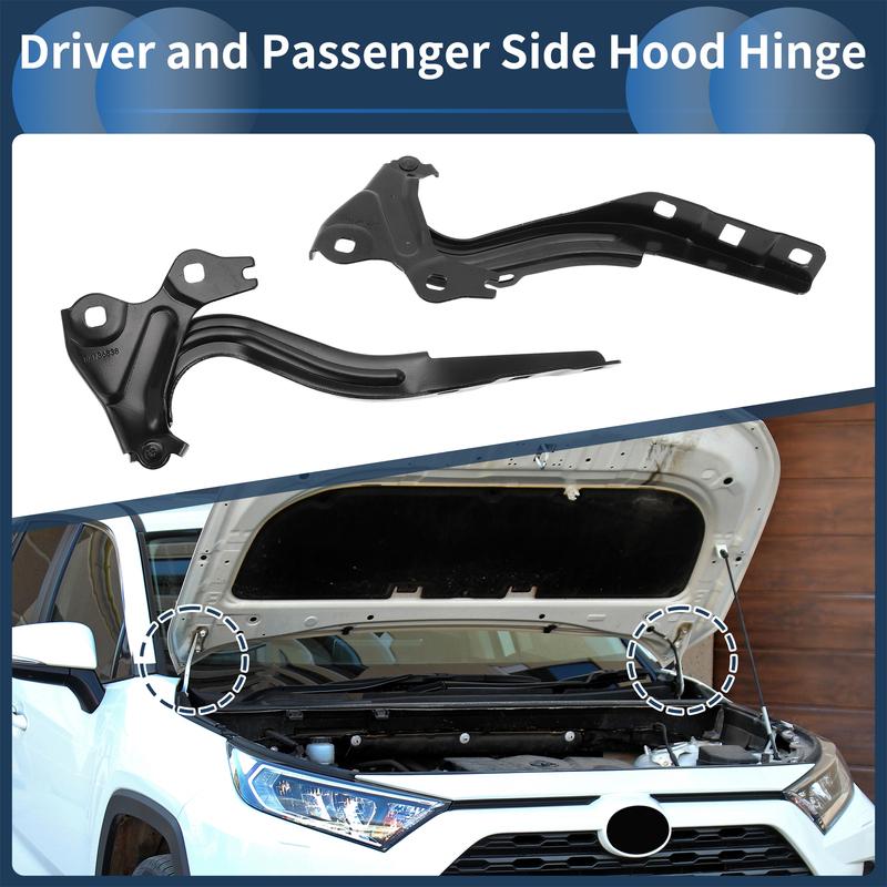 X Autohaux 1 Pair Hood Hinges for Chevrolet Cruze 2016- Front Bonnet Bracket No.84304688/84304689 Auto Exterior Replacement