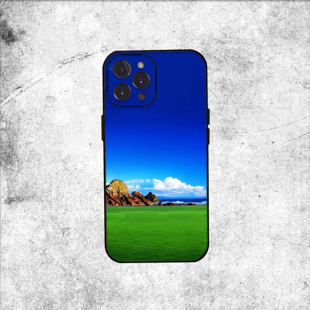 Природный пейзаж Чехол для телефона Силиконовый черный Мягкий Для IPhone 17,16,15,14,13,12,11,SE,Plus Pro Max