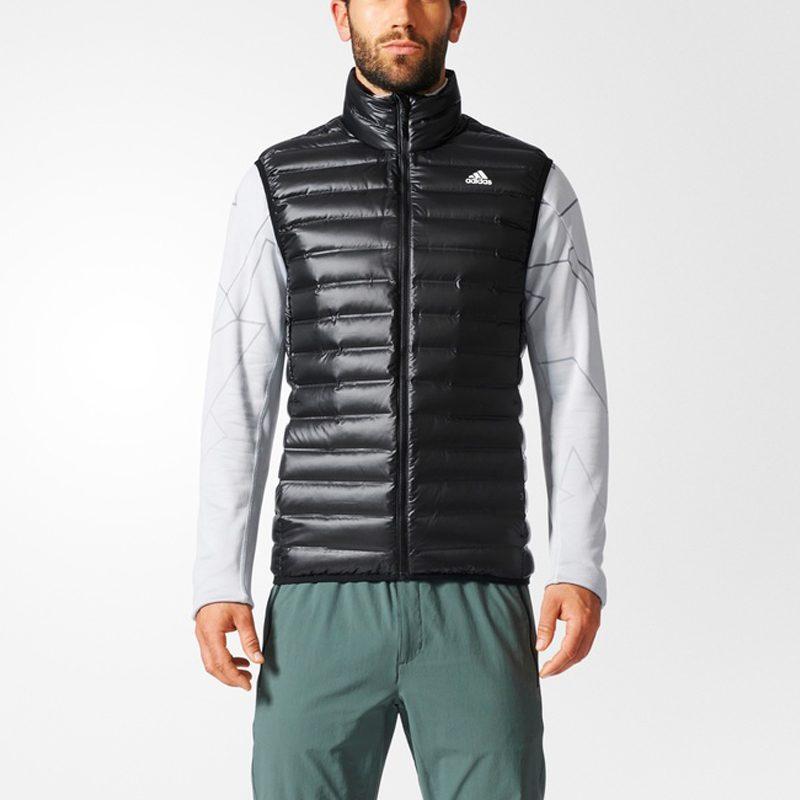 adidas Мужские пуховики Черный Стойка Умеренный Стеганый пуховик BS1563