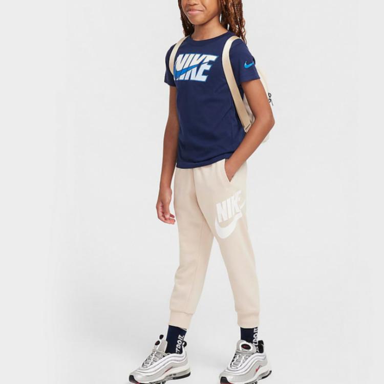 Nike Спортивная одежда Club Fleece Французская махровая ткань Удобные мягкие брюки Детские брюки Песочно-белый FV3360-126
