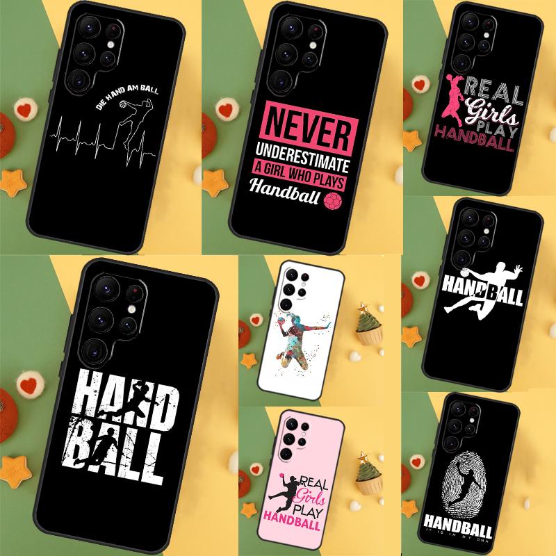 Стильный чехол Funda для игры в гандбол для Samsung Galaxy S24 Ultra S23 S22 Plus S21 S20 FE S8 S9 S10 Note 10 20 Ultra