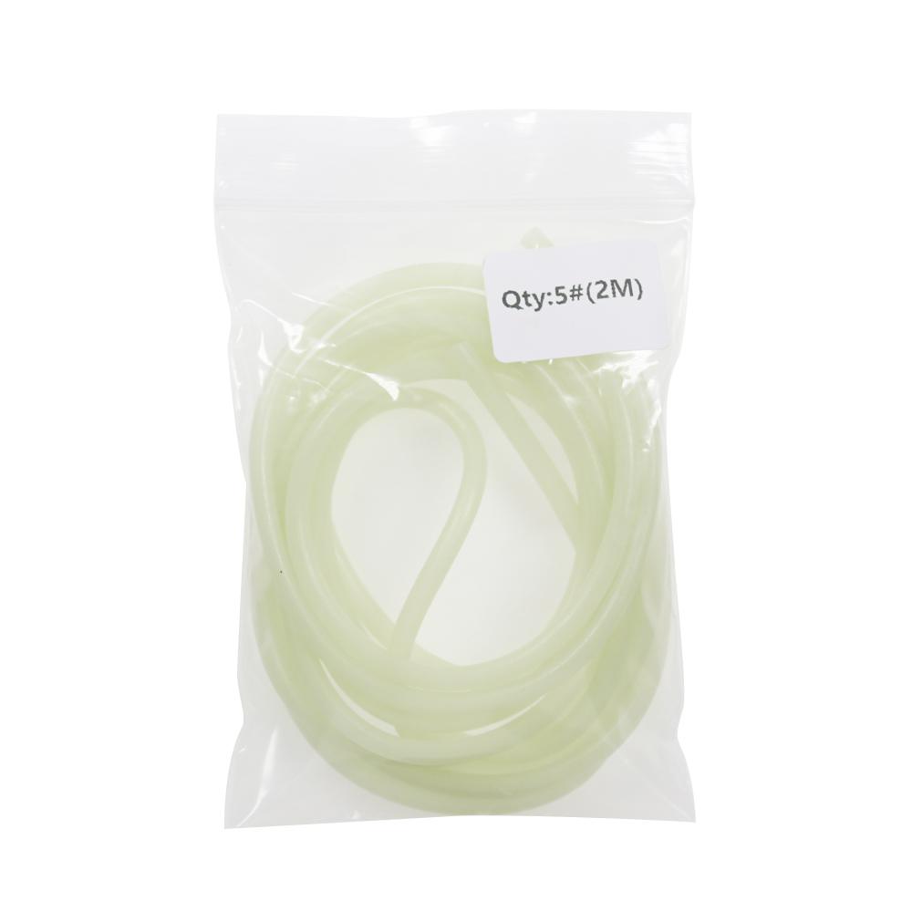 Светящаяся трубка для рыбалки Bimoo, белая трубка из мягкой резины с защитой от намотки, светящаяся трубка для ночной рыбалки