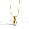 Chubby 26-Letter Balloon Pendant Necklace, Gold-Plated Stainless Steel