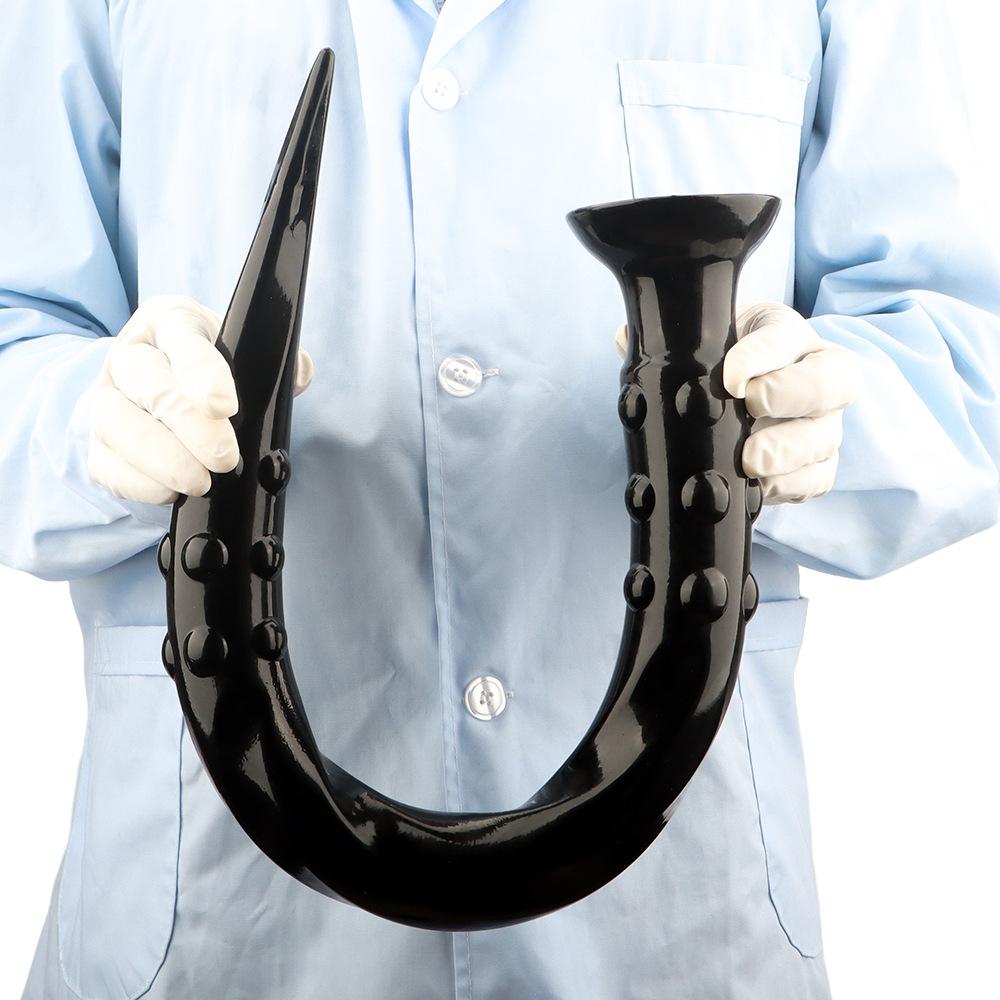 Очень длинная черная ПВХ анальная пробка анальный дилататор секс-игрушка страпон пенис реалистичный член большой член фистинг