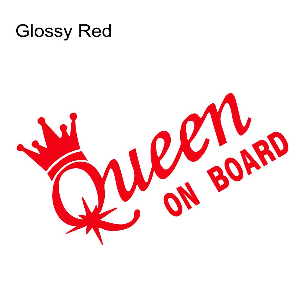 Креативная наклейка на машину Дизайн Короны QUEEN ON BOARD Виниловая наклейка Водонепроницаемая Персонализированный Авто Стайлинг Декоративная наклейка Аксессуары