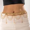Summer Silver Metal Body Chain Belt Star Tassel Waistchain Gold Butterfly Body Jewelry Women