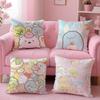 Cushion Cover Plush Fabric Soft Double-Sided Printed Sofa Warm Winter Home Gift Pillow Cover Cute S-Sumikko G-Gurashi