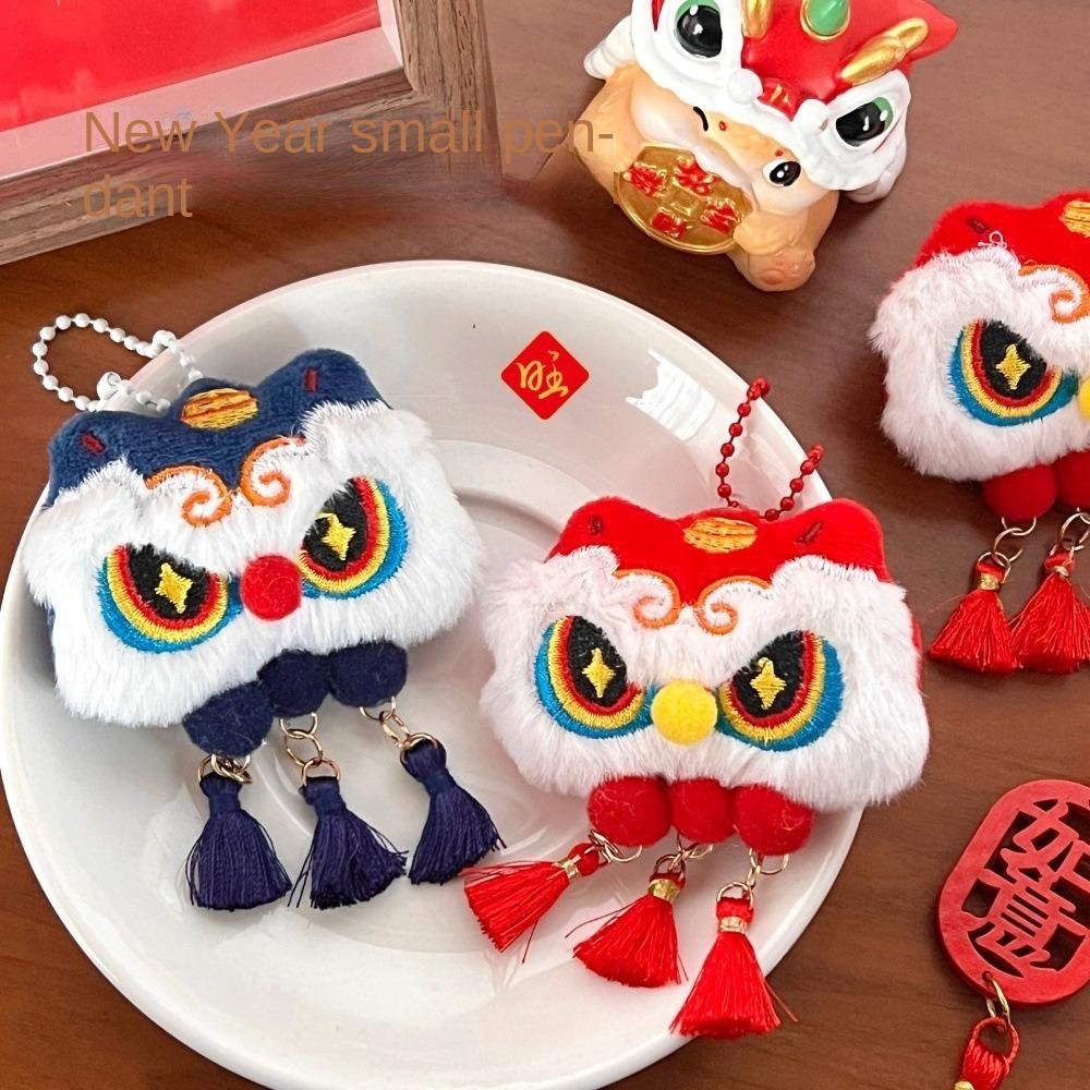 Chinese Style Chinese New Year Plush Keychain Lion Awakening Lion Dance Brooch Bag Accessories