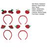 4Pcs Fruit Decor Headbands Cartoon Watermelon Cherry Strawberry Headpiece Spring Design Hair Hoop Headdress