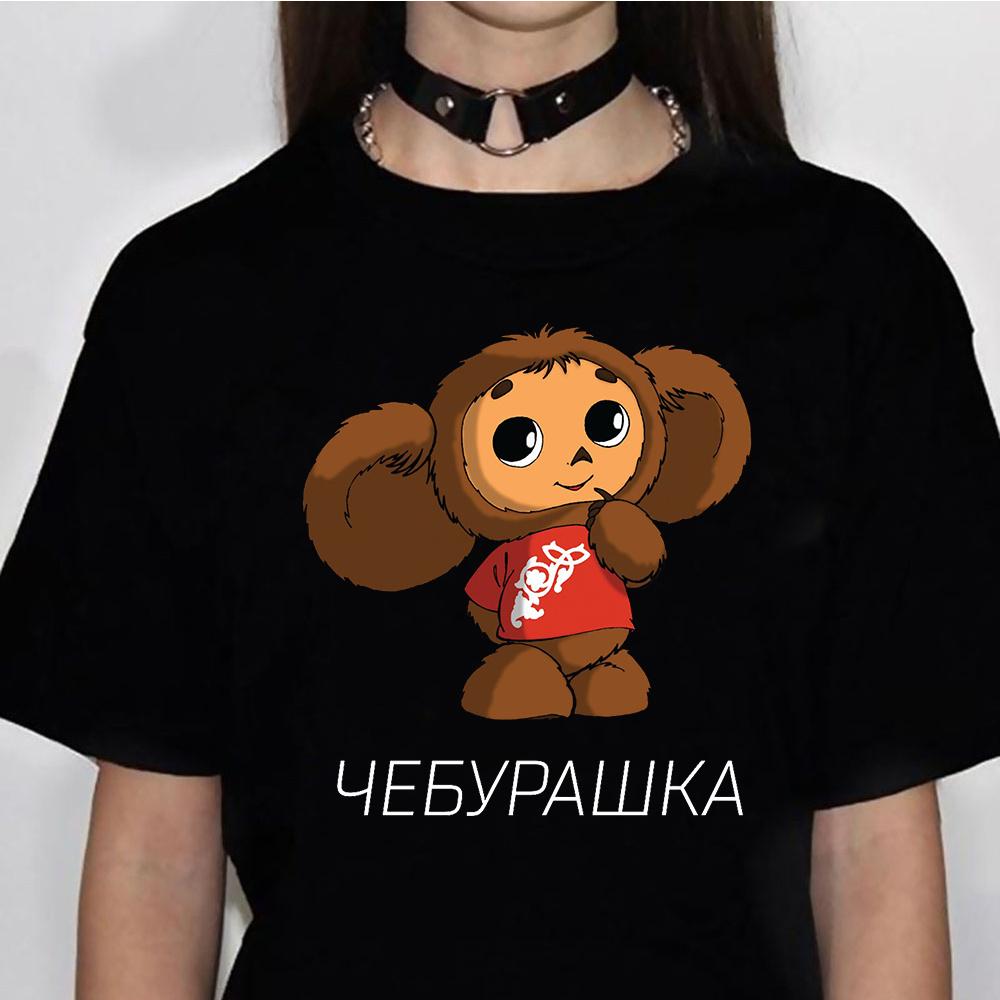 Футболки Чебурашка Женские футболки Y2K футболка для девочки стритвир y2k аниме одежда