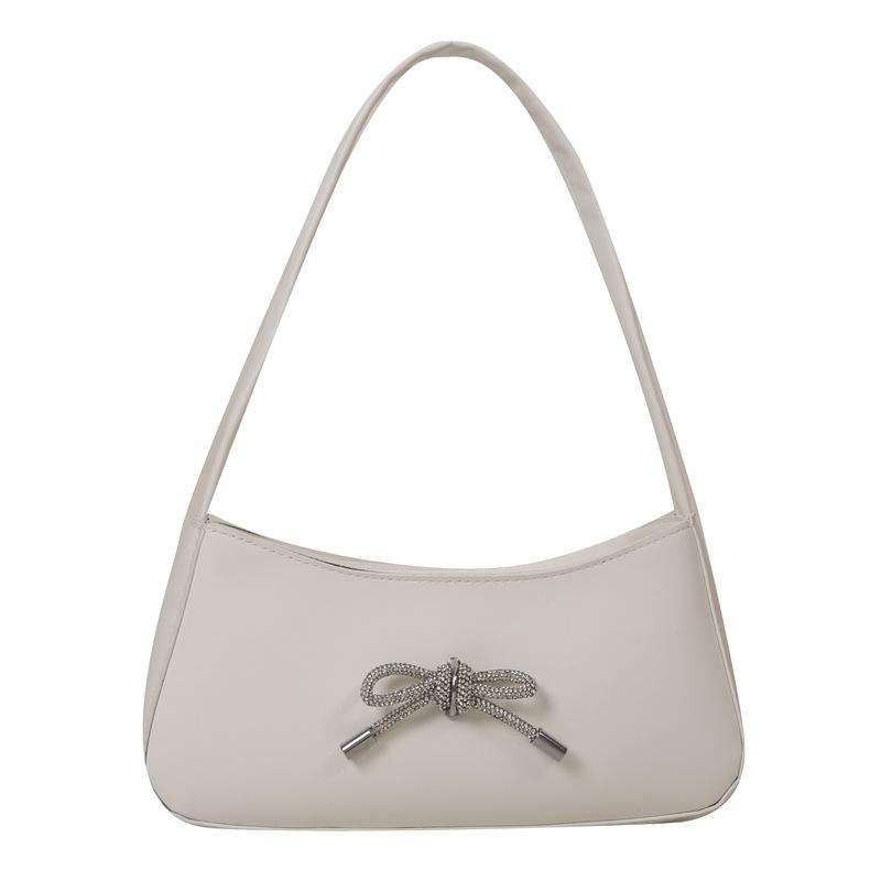 Простой темпераментный бант 2024 новый тренд корейская версия мода повседневная иностранный стиль подмышки однотонная маленькая квадратная сумка