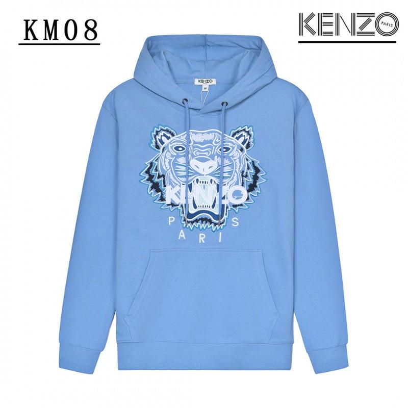 Unisex Cotton Hoodie With Tiger Embroidery Long Sleeve Oversized Pullover Winter