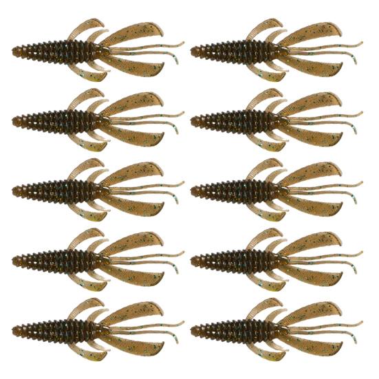 10Pcs Fishing Baits Bright Color Highly Simulated Groove Design Soft Texture High Toughness Colorful Soft Lures Bionic Baits