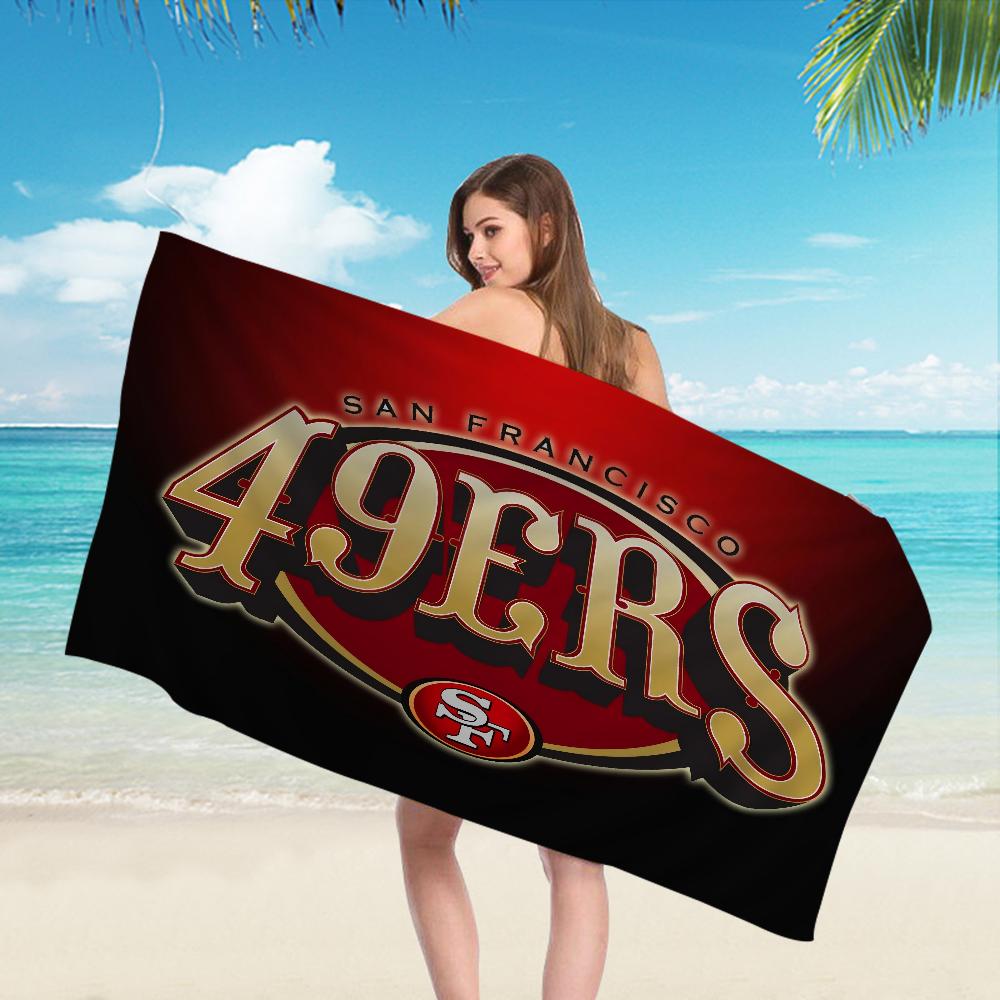 Сан-Франциско 49ers Команда Большие Микрофибровые Пляжные Полотенца Быстросохнущее Полотенце Песок Пляжные Полотенца Полотенце для Бассейна для Путешествий Пляж Бассейн Йога